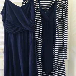 2 nursing/maternity night gowns w/ robe